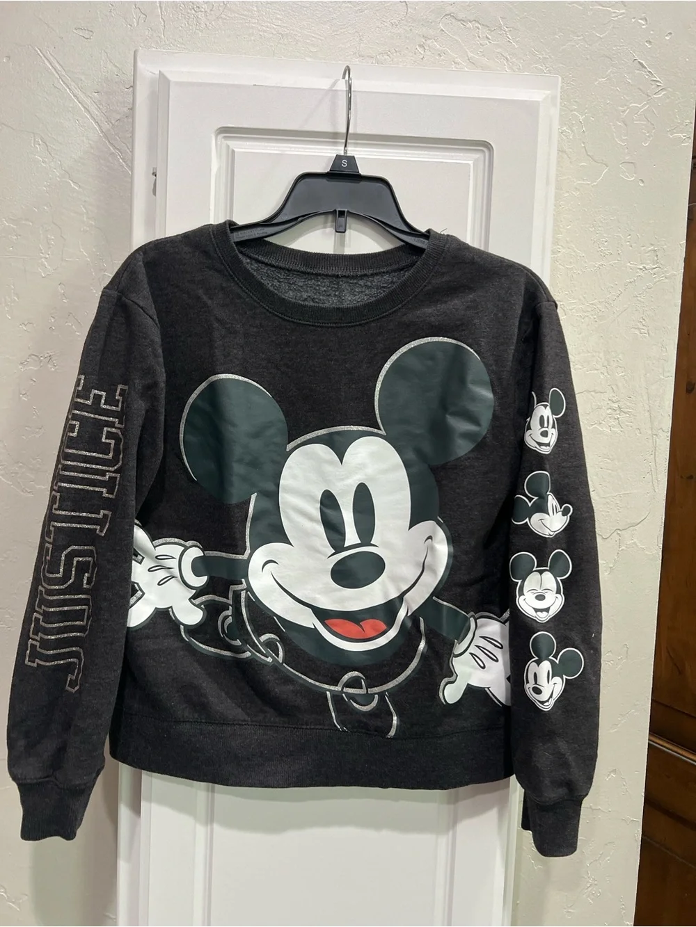 Justice Black Mickey Mouse Pullover Sweatshirt